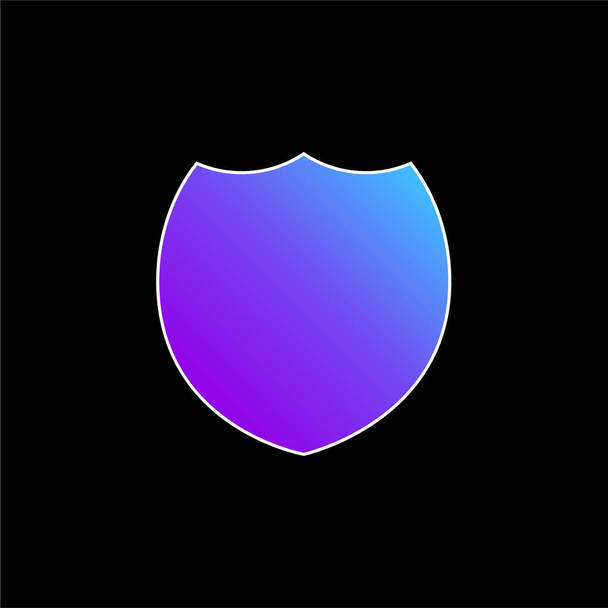 Negro insignia azul gradiente vector icono - Vector, Imagen