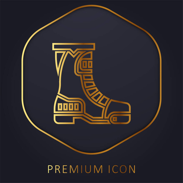 Stiefel goldene Linie Premium-Logo oder Symbol - Vektor, Bild