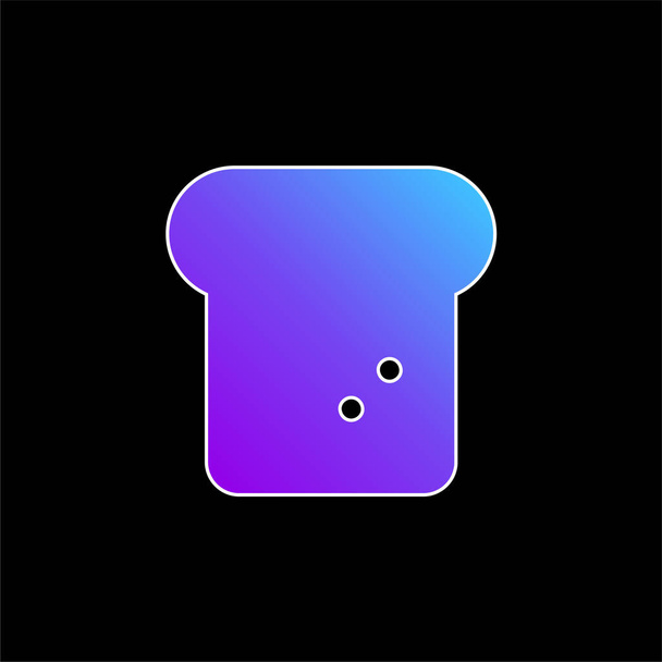 Pão ícone vetor gradiente azul - Vetor, Imagem