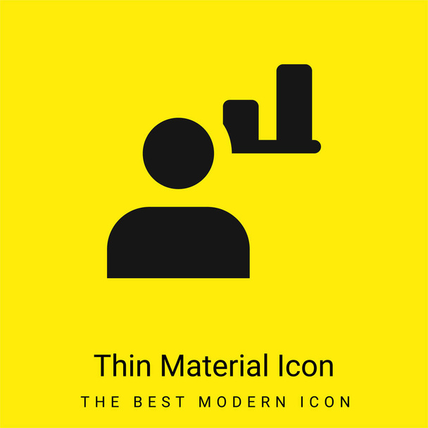 Admin mínimo icono de material amarillo brillante - Vector, Imagen