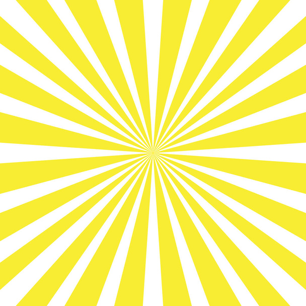 Abstrakter gelber Streifenstrahl Hintergrund. Flacher Designvektor und Illustration  - Vektor, Bild