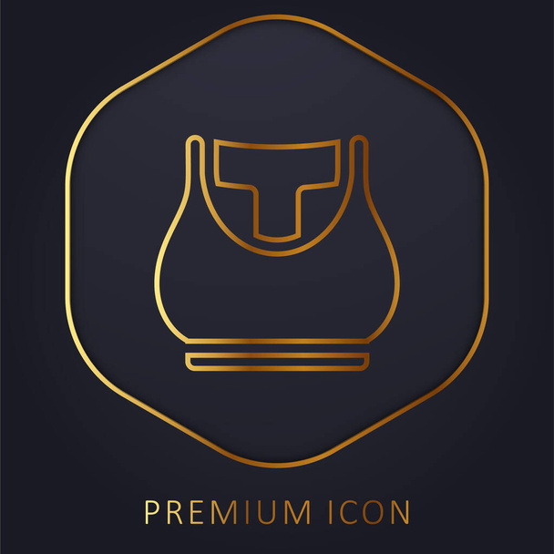 Bra golden line premium logo or icon - Vector, Image