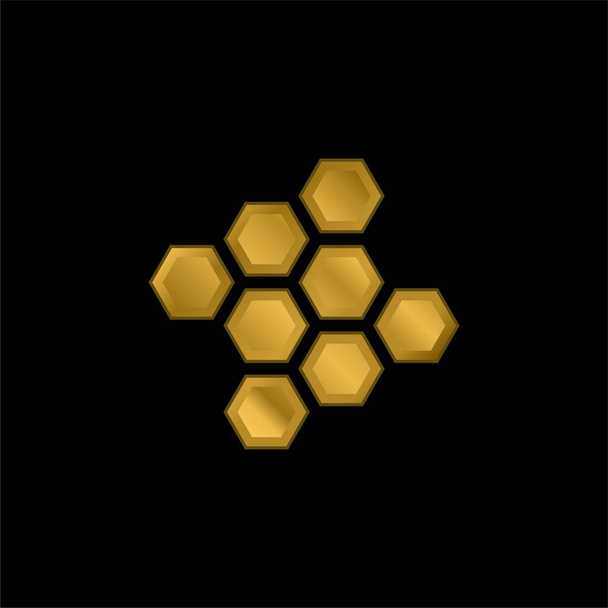 Bono chapado en oro icono metálico o logo vector - Vector, imagen