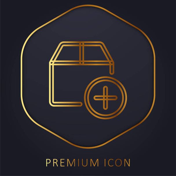 Lisää kultainen viiva premium-logo tai kuvake - Vektori, kuva
