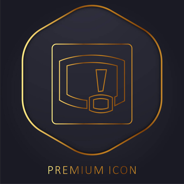 Bitacoras Símbolo linha dourada logotipo premium ou ícone - Vetor, Imagem