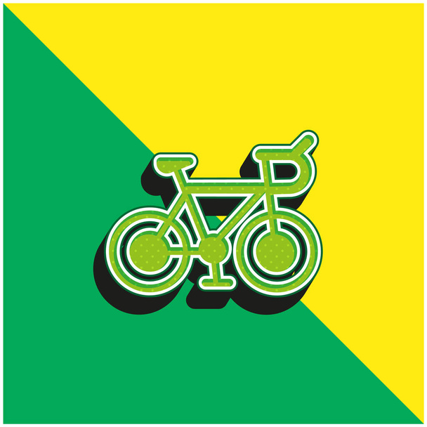 Cyklus Zelená a žlutá moderní 3D vektorové logo ikony - Vektor, obrázek