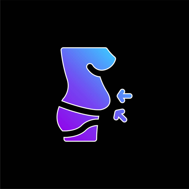 Icona vettore gradiente blu ventre - Vettoriali, immagini