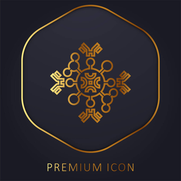 Антитіла золота лінія логотип або значок преміум-класу
 - Вектор, зображення