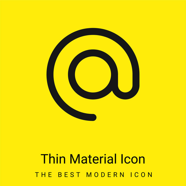 Bij minimaal fel geel materiaal icoon - Vector, afbeelding