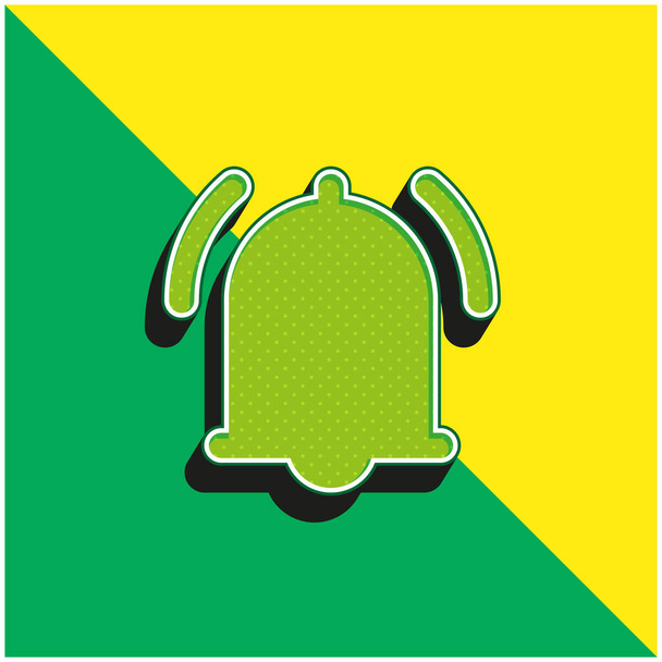 Alarm Zielony i żółty nowoczesny ikona wektora 3D logo - Wektor, obraz