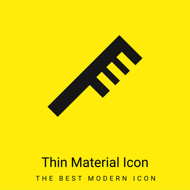 Γωνιακό Comb ελάχιστο φωτεινό κίτρινο υλικό εικονίδιο - Διάνυσμα, εικόνα