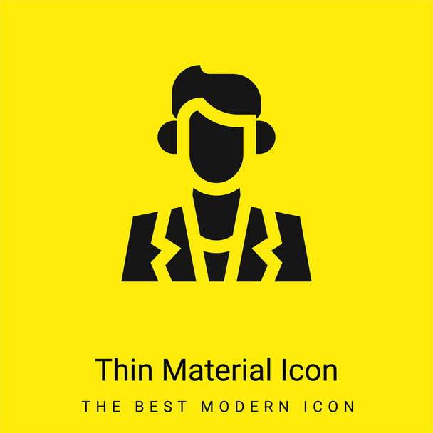 Actor minimal bright yellow material icon - Vector, Image