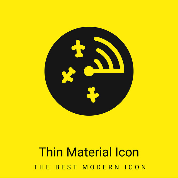 Letiště Radar minimální jasně žlutý materiál ikona - Vektor, obrázek