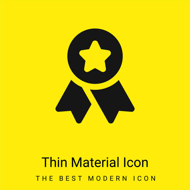 Badge minimal jaune vif icône matérielle - Vecteur, image