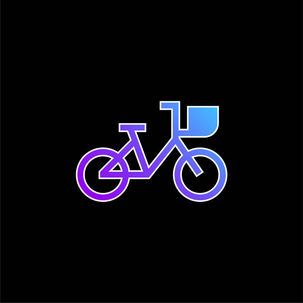 Kerékpár kék gradiens vektor ikon - Vektor, kép
