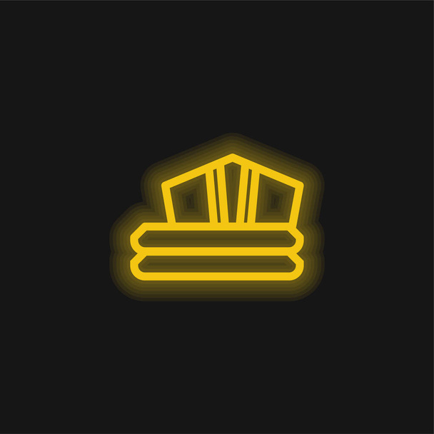 Žlutý župan žhnoucí neon ikona - Vektor, obrázek