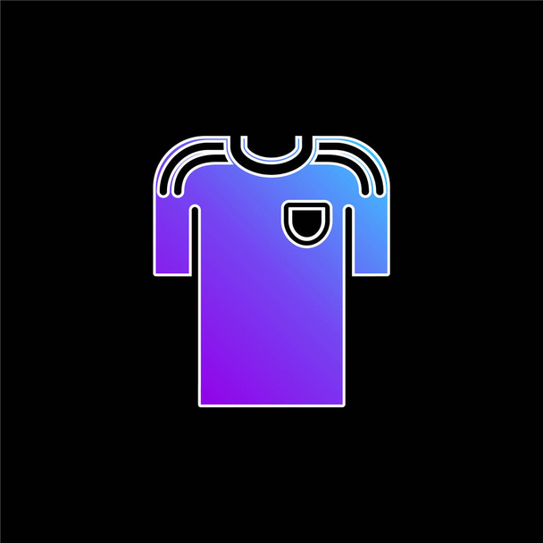 Black T Shirt Of A Soccer Player blue gradient vector icon - Vector, Image