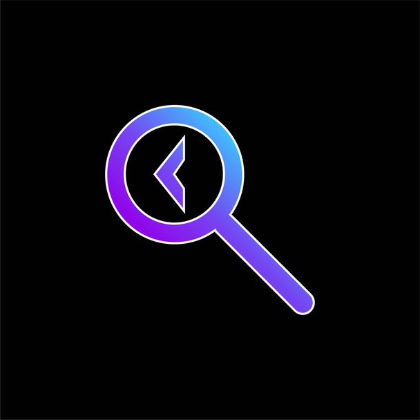 Back Search Interface Symbol blue gradient vector icon - Vector, Image