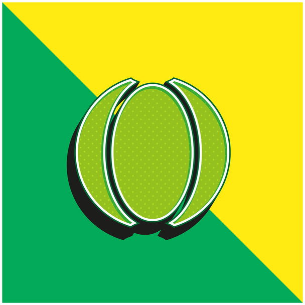 Ball Green a žluté moderní 3D vektorové logo - Vektor, obrázek