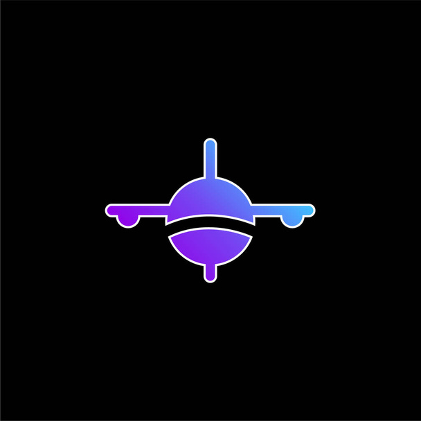 Flugzeug blaues Gradienten-Vektor-Symbol - Vektor, Bild
