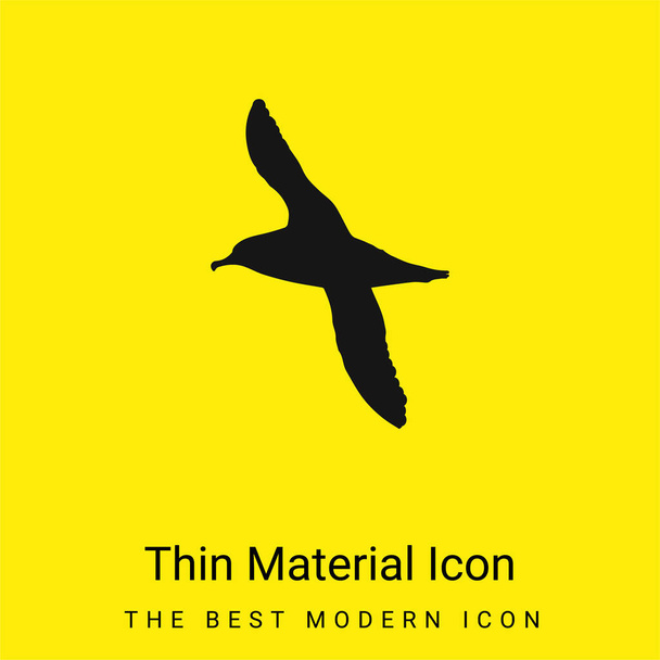 Albatross Bird Shape minimal bright yellow material icon - Vector, Image