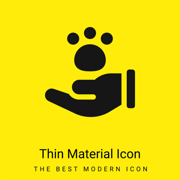 Minimalna jasnożółta ikona materiału zwierzęcia - Wektor, obraz