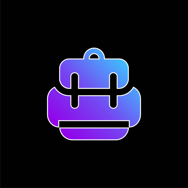 Backpack blue gradient vector icon - Vector, Image