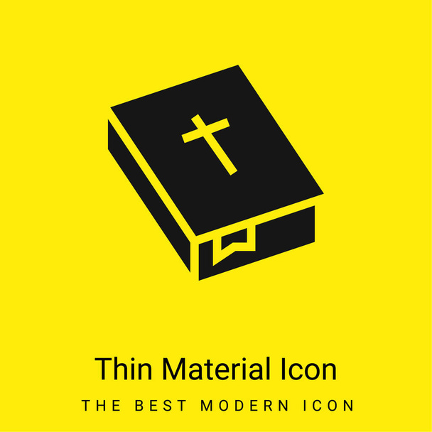 Библия минимальный ярко-желтый материал - Вектор,изображение