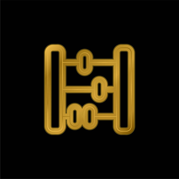 Abacus vergoldet metallisches Symbol oder Logo-Vektor - Vektor, Bild