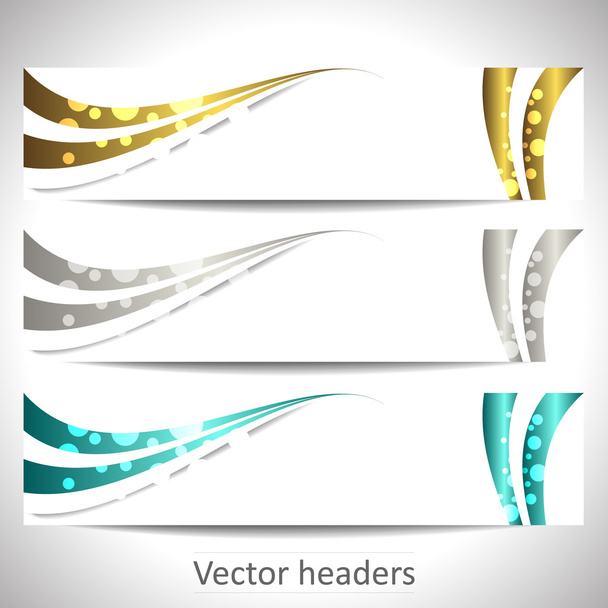 Веб-заголовки, набор векторных баннеров
 - Вектор,изображение