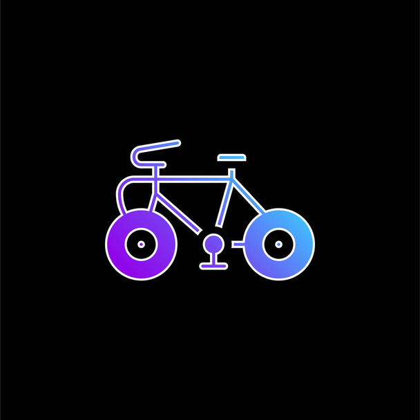 Bicycle blue gradient vector icon - Vector, Image