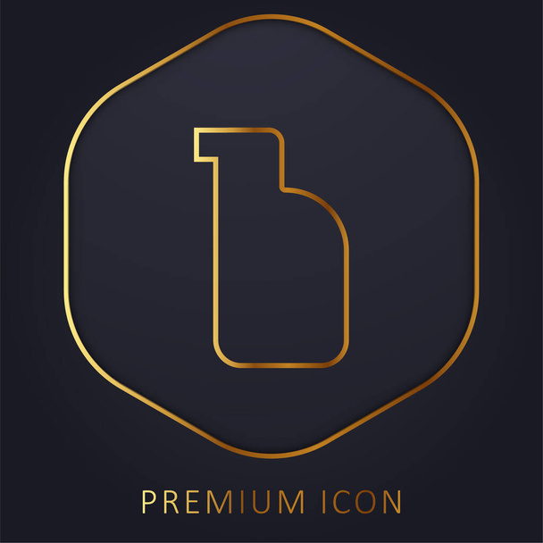 Logo o icono premium de línea dorada de blanqueador - Vector, Imagen