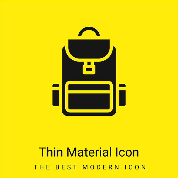 Hátizsák minimális fényes sárga anyag ikon - Vektor, kép