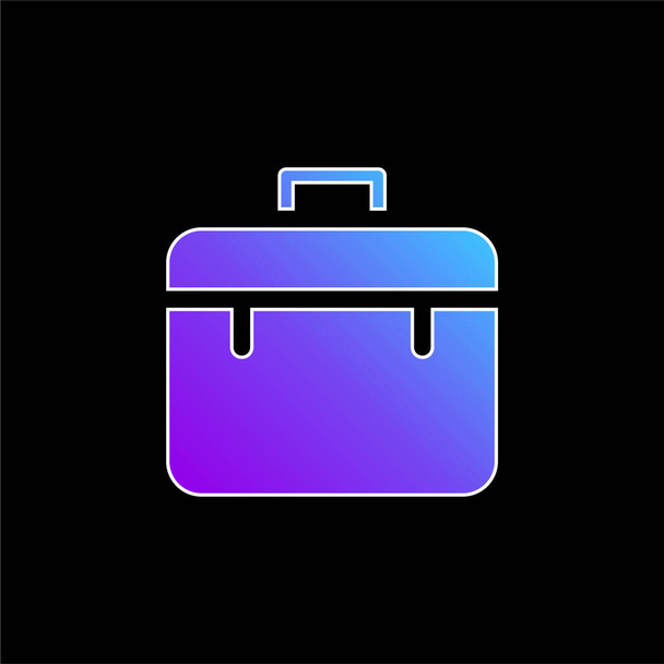 Briefcase blue gradient vector icon - Vector, Image