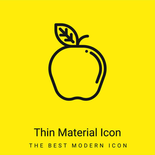 Apple minimální jasně žlutý materiál ikona - Vektor, obrázek