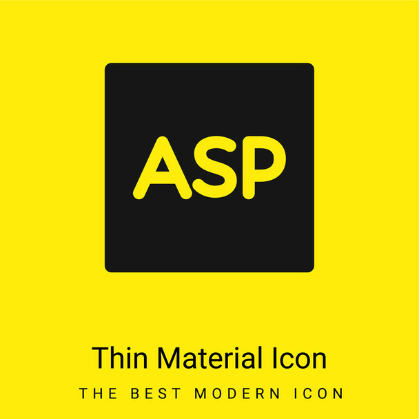ASP λογότυπο ελάχιστο φωτεινό κίτρινο εικονίδιο υλικού - Διάνυσμα, εικόνα