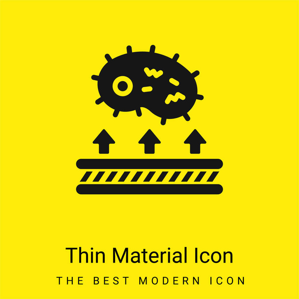 Antibakteriální tkanina minimální jasně žlutý materiál ikona - Vektor, obrázek