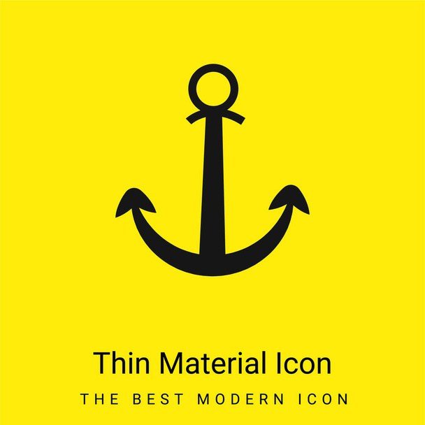 インターフェイス用アンカーシンボル最小限の明るい黄色の材料アイコン - ベクター画像