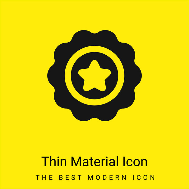Odznaka minimalna ikona jasnożółtego materiału - Wektor, obraz