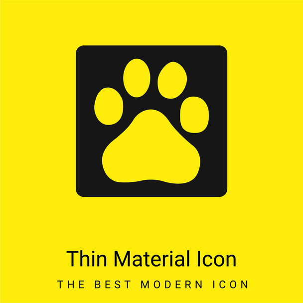 Baidu Logo minimális fényes sárga anyag ikon - Vektor, kép