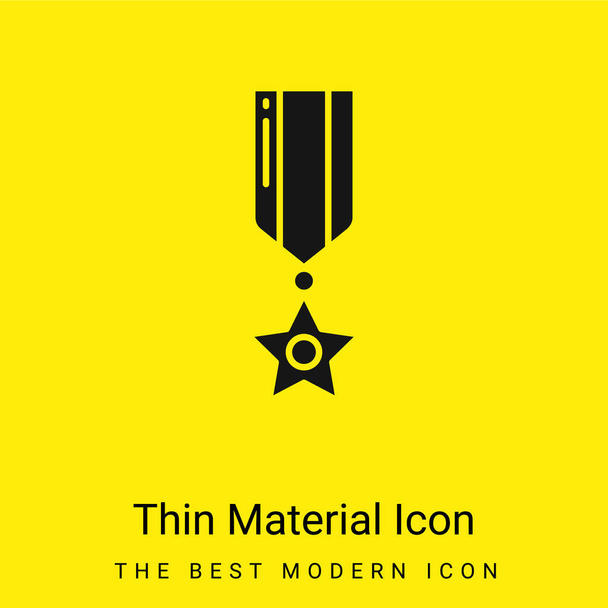 Premios mínimo icono de material amarillo brillante - Vector, imagen