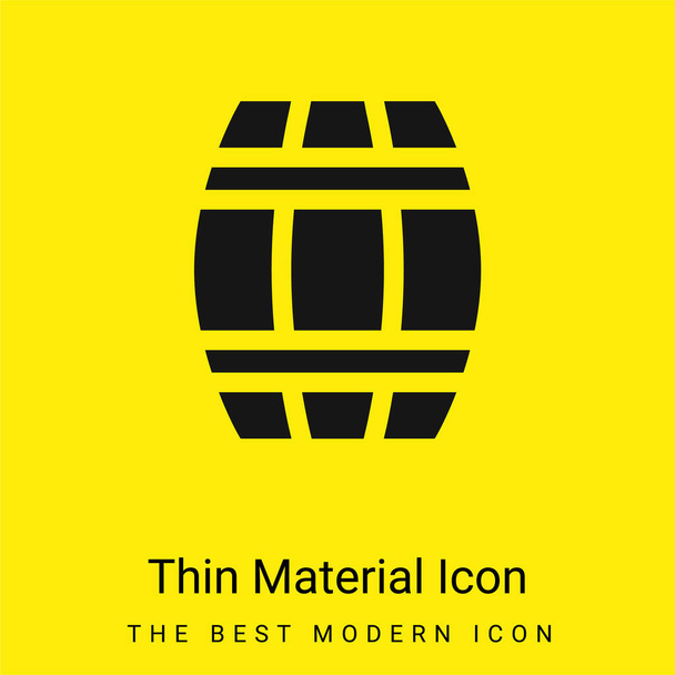 Vat minimaal helder geel materiaal icoon - Vector, afbeelding