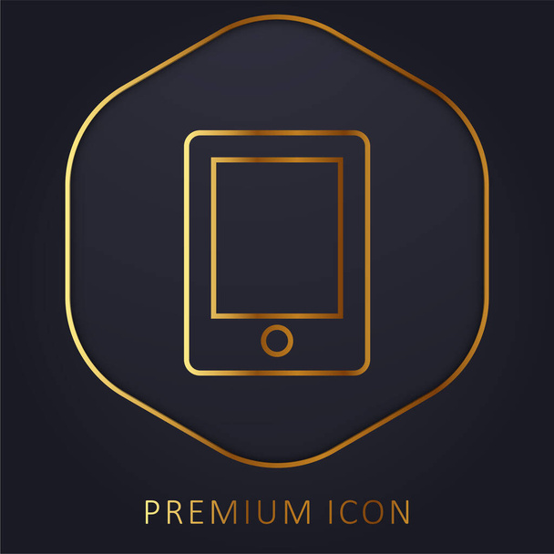 Big Tablet złotej linii logo premium lub ikona - Wektor, obraz