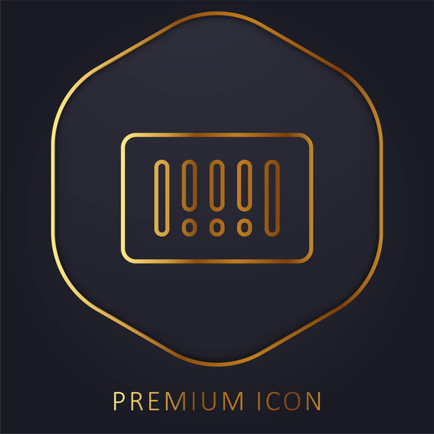 Barcode Golden Line Premium Logo oder Symbol - Vektor, Bild