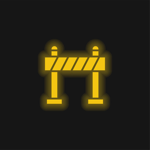 Бар'єрно-жовта сяюча неонова ікона
 - Вектор, зображення