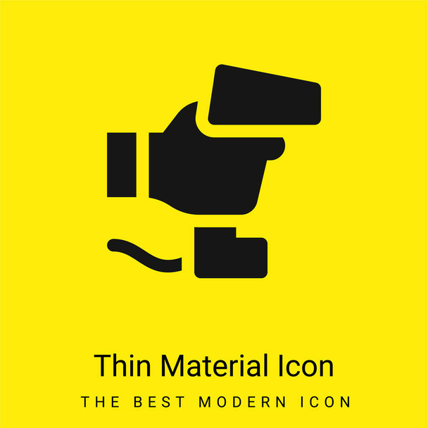 Vonalkód szkenner minimális fényes sárga anyag ikon - Vektor, kép