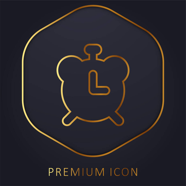 Wecker Golden Line Premium-Logo oder Symbol - Vektor, Bild