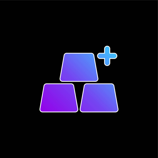 Přidat ikonu modrého přechodu objektů - Vektor, obrázek