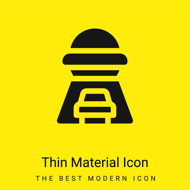 Elrablás minimális fényes sárga anyag ikon - Vektor, kép