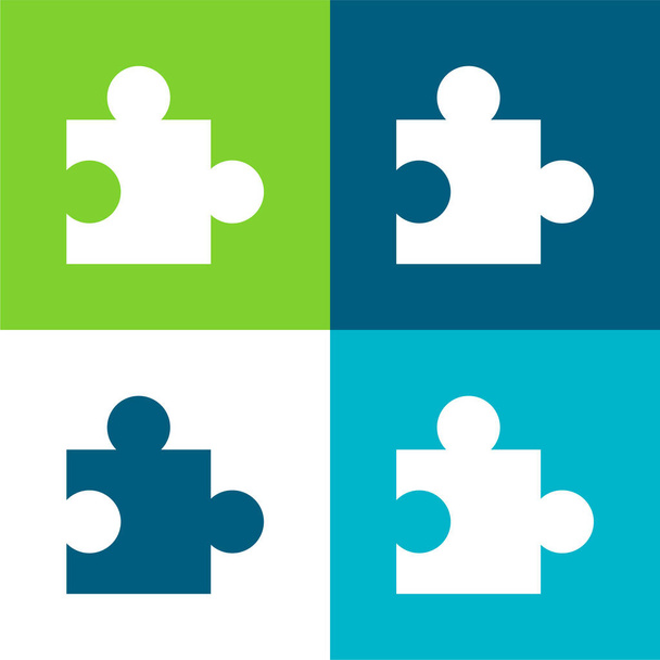 App Flat cztery kolory minimalny zestaw ikon - Wektor, obraz
